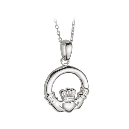 STERLING SILVER CLADDAGH NECKLACE