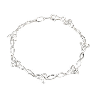 Sterling Silver Celtic Style Trinity Knot Bracelet