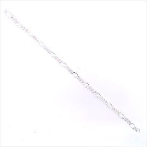 Sterling Silver Solid Figaro 3+1 Bracelet