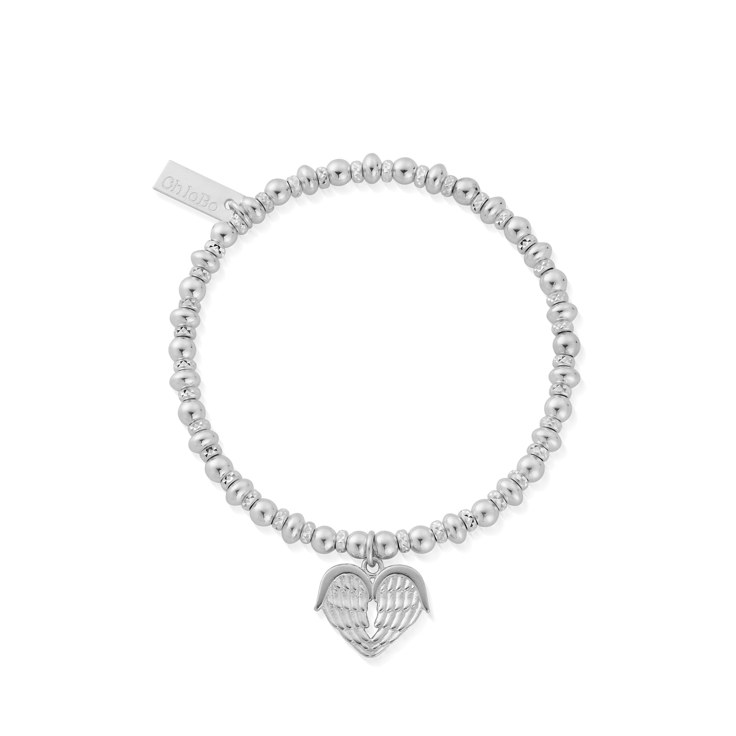 ChloBo Sterling Silver Didi Sparkle Heavenly Heart Bracelet