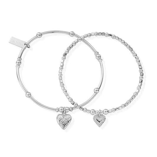 ChloBo Sterling Silver Compassion Set of 2 Bracelets