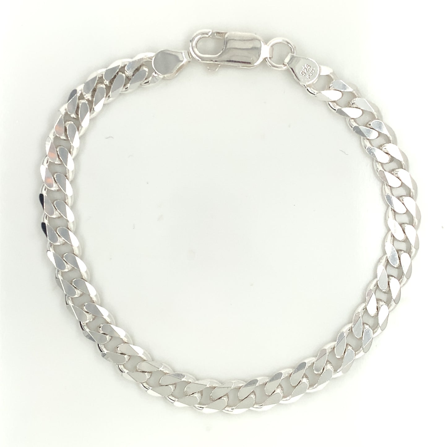 Sterling Silver 21cm Men's 6.5mm Metric Curb Bracelet SC304.21