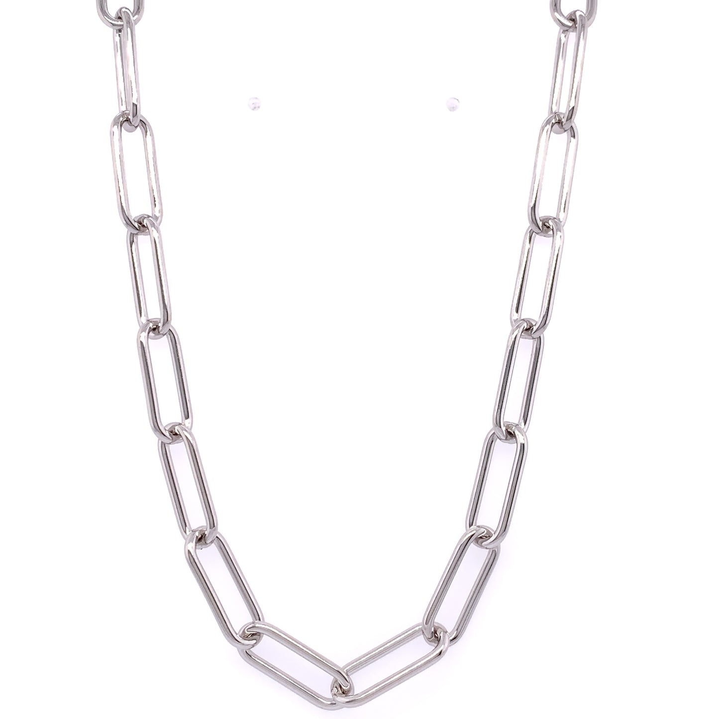 Sterling Silver Italian Paperchain Link Necklace