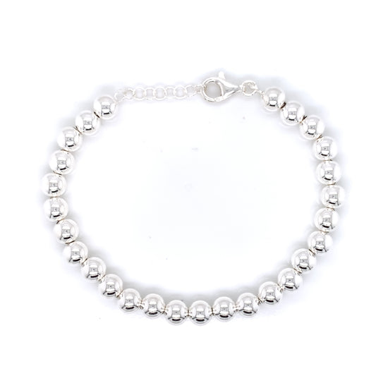 Sterling Silver 6mm Ball Bracelet