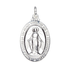 Sterling Silver 30mm Miraculous Medal SH43015