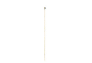 SIF JAKOBS EARRINGS PRINCESS LUNGO SINGLE - 18K GOLD PLATED WITH WHITE ZIRCONIA