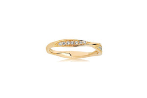 SIF JAKOBS RING CETARA - 18K GOLD PLATED WITH WHITE ZIRCONIA
