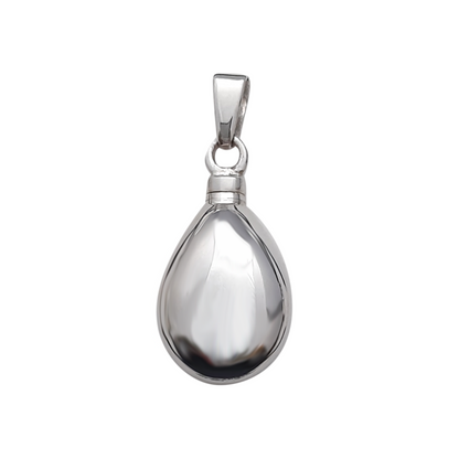 Sterling Silver Bulbous Plain Memorial Ashes Container SLC14010