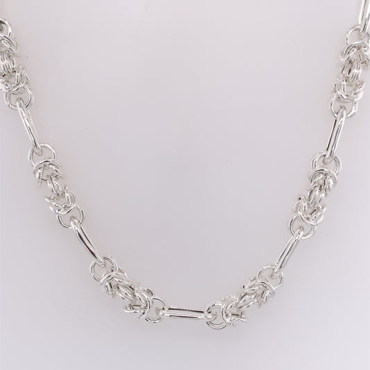 Sterling Silver Oblong Knot Chain