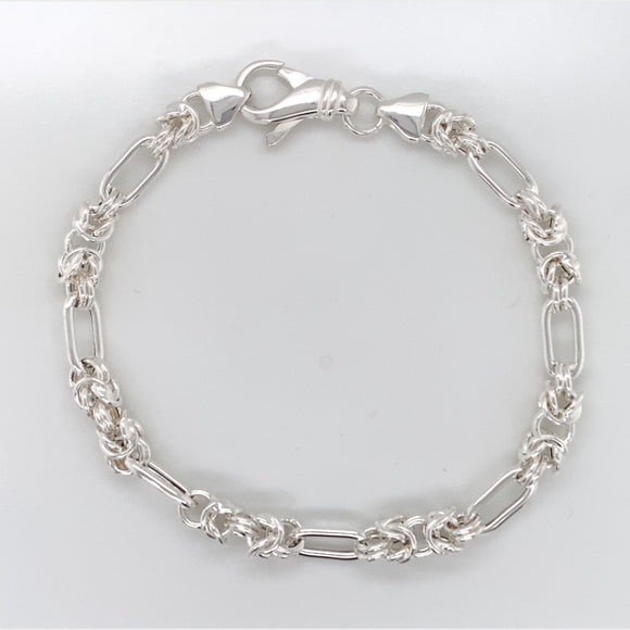 Sterling Silver Oblong Knot Bracelet