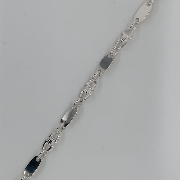 Sterling Silver Flat Link Bracelet