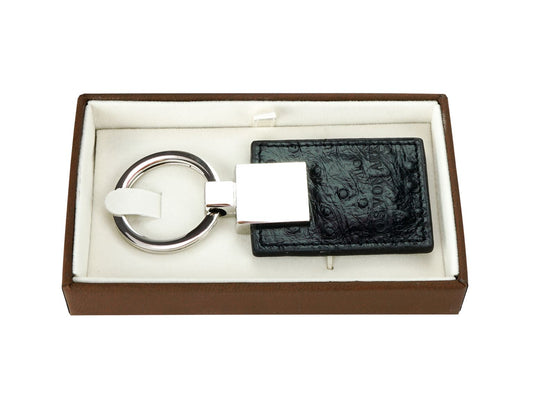 Jos Von Arx Black Leather Keyring