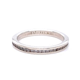 Sterling Silver 2.5mm CZ Full Channel-set Band Ring