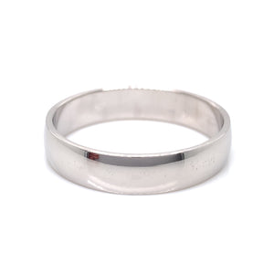 Sterling Silver Mens 5mm Polished Domed Wedding Ring