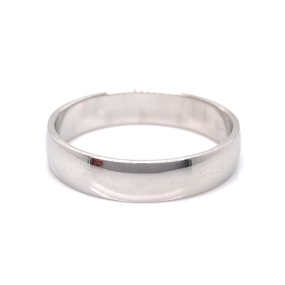 Sterling Silver Mens 5mm Polished Domed Wedding Ring