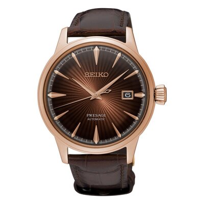 SEIKO PRESAGE COCKTAIL AUTOMATIC ROSE GOLD STRAP WATCH