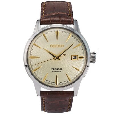 SEIKO PRESAGE COCKTAIL AUTOMATIC GENTS CREAM DIAL STRAP WATCH SRPC99J1