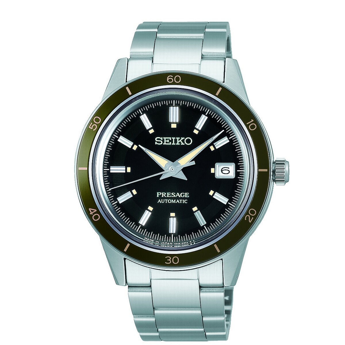 SEIKO PRESAGE AUTOMATIC BLACK DIAL, 40.8MM 5BAR, BRACELET WATCH