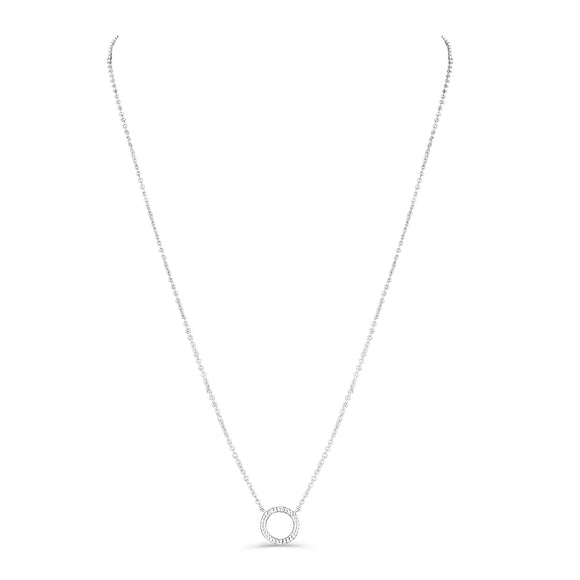 Sterling Silver Pretty Twist Circle Necklace