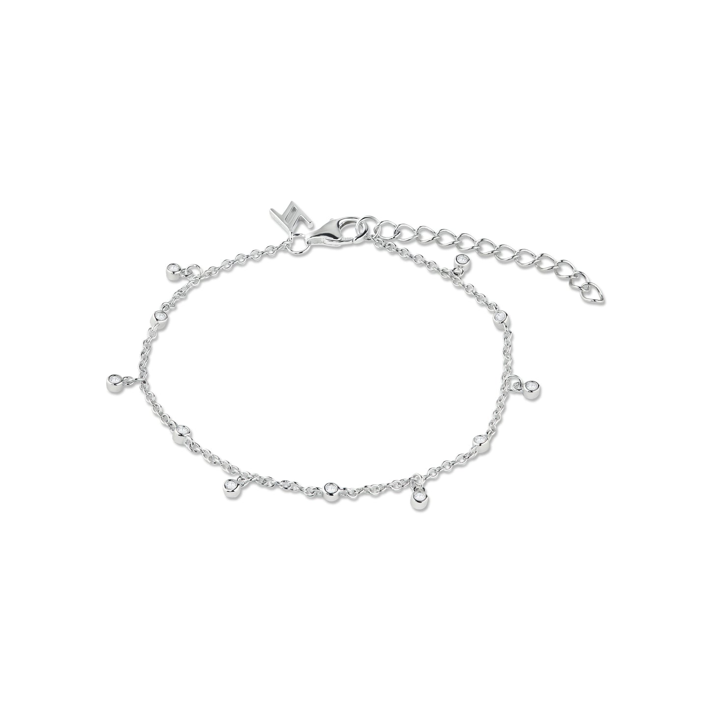 Sterling Silver Delicate Touch CZ Bracelet ST1857