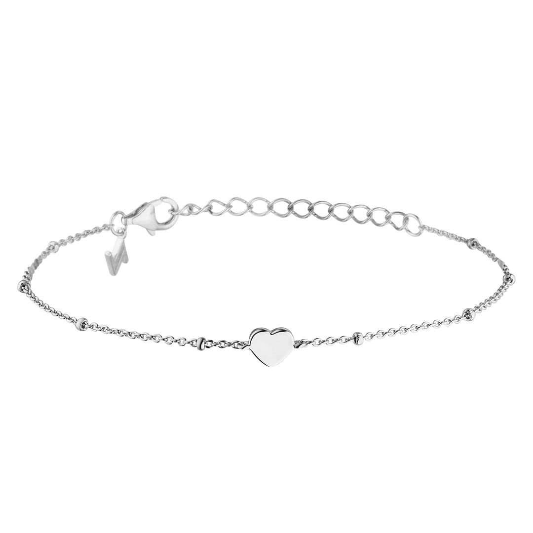 Sterling Silver Tiny Heart Bracelet ST1865