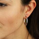 Silver 30mm Square Hoop Earrings