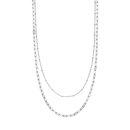 VIVID CHAINS NECKLACE DUO SILVER ST1954