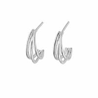 Silver Small Triple Hoop Earrings ST2018