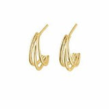 Silver Gold Plated Small Triple Hoop Earrings ST2019