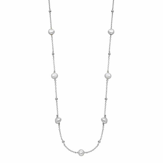 Silver Baroque Pearl Necklace