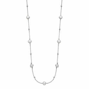 Silver Baroque Pearl Necklace