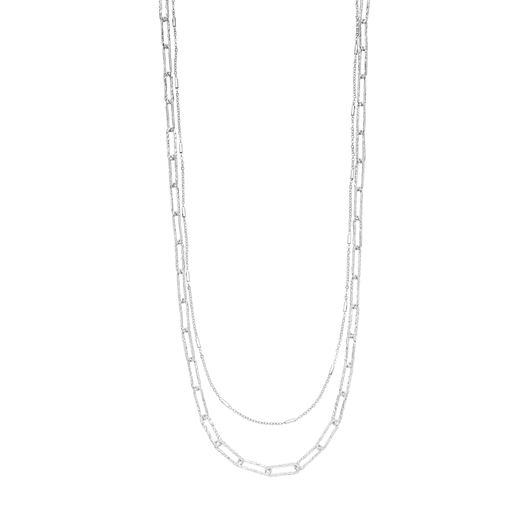 Sterling Silver Vivid Layer Chain Necklace ST2152