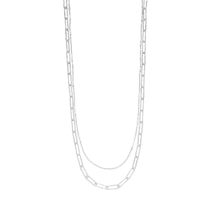 Sterling Silver Vivid Layer Chain Necklace ST2152