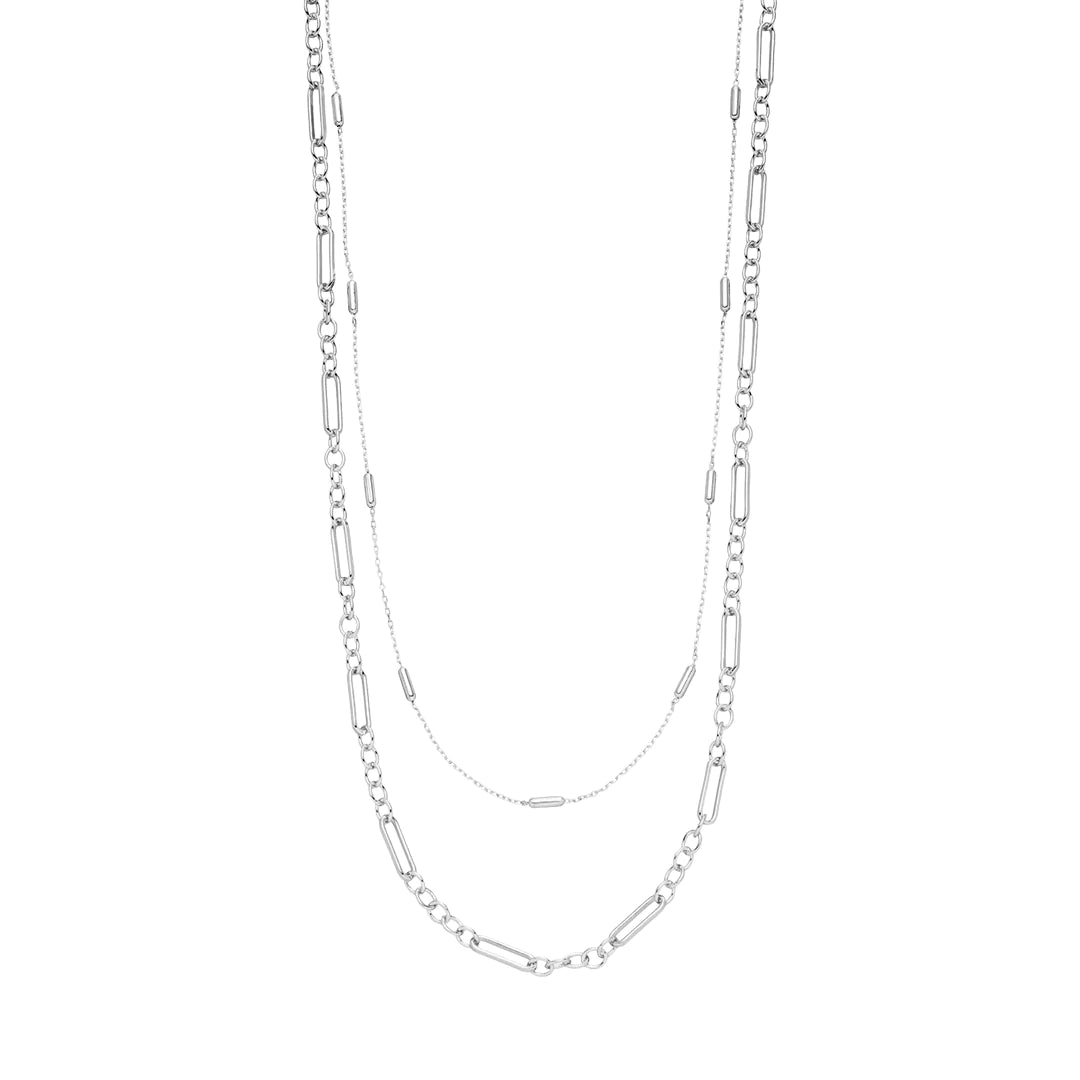 Sterling Silver Vivid Layer Chain Necklace