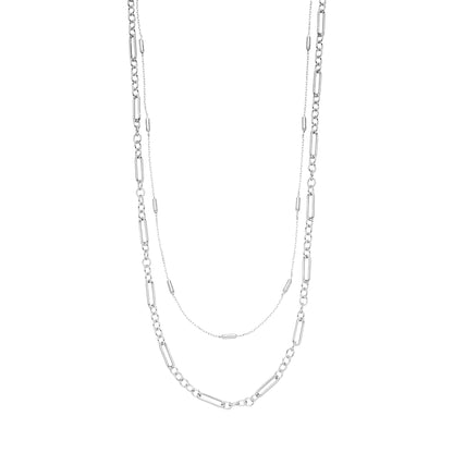 Sterling Silver Vivid Layer Chain Necklace