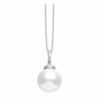 Silver CZ Fashion Pearl Pendant