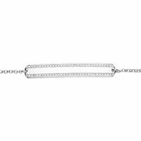 Sterling Silver 17.5cm Identity Bracelet