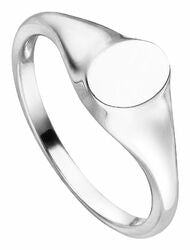 Sterling Silver Oval Signet Ring