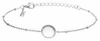 Sterling Silver Round Rope Edge Disc Bracelet