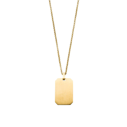 Steelwear Melbourne Dog Tag Necklace Gold