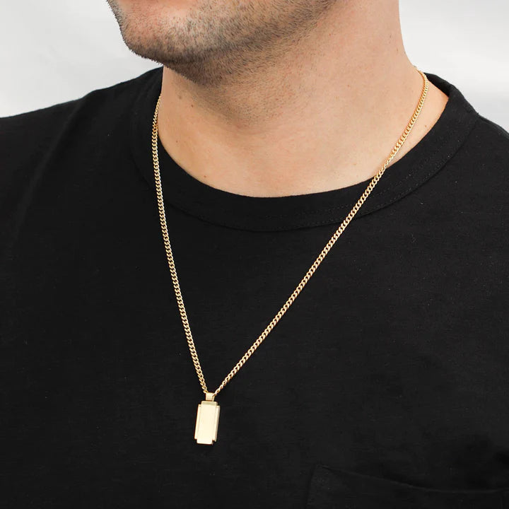 Steelwear Denver Dog Tag Necklace Gold