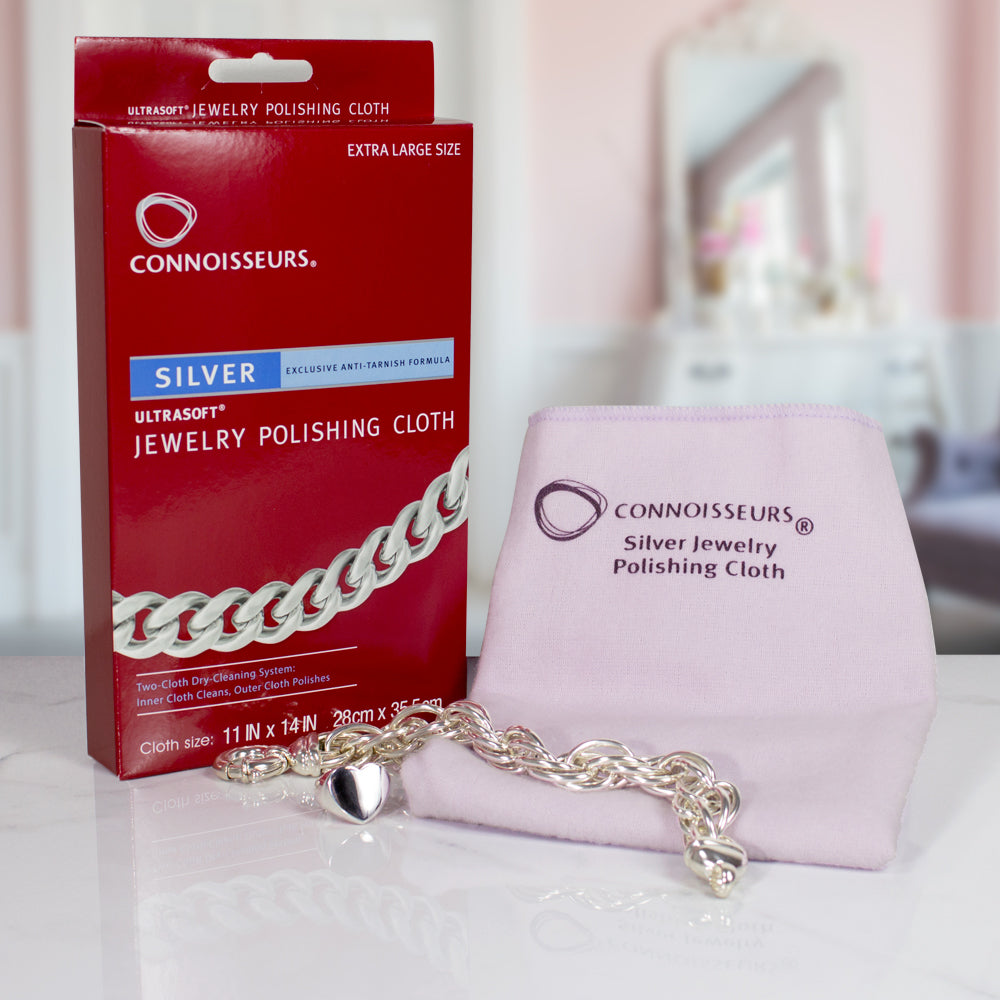 Connoisseurs UltraSoft® Silver Jewellery Polishing Cloth.