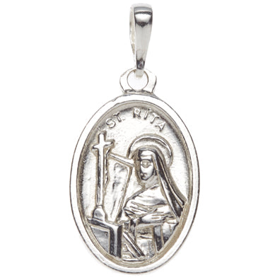 Sterling Silver St. Rita Medal SH57116