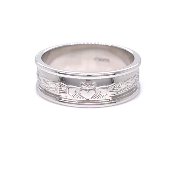 Sterling Silver Ladies Celtic Claddagh Ring