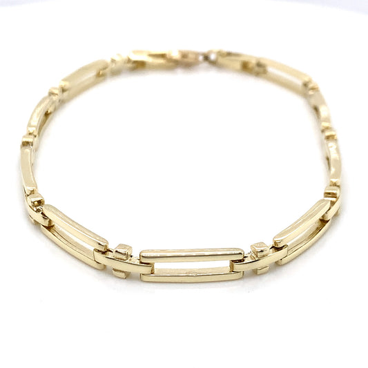 9ct Gold Double Bar Link Bracelet GB332