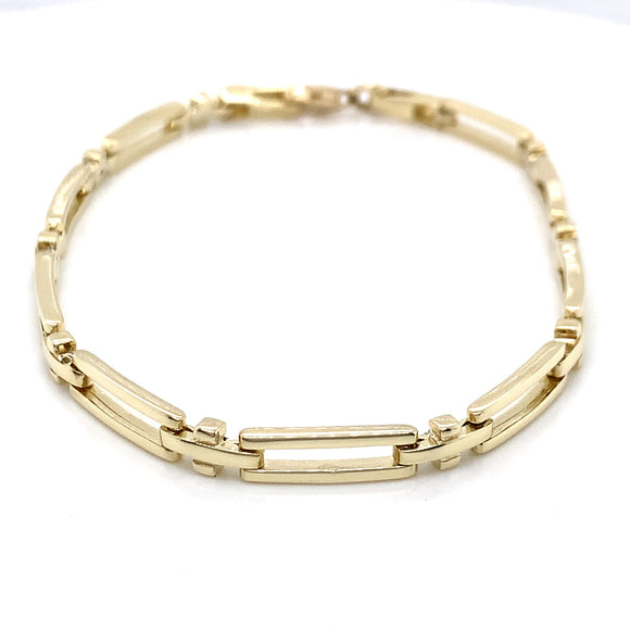 9ct Gold Double Bar Link Bracelet