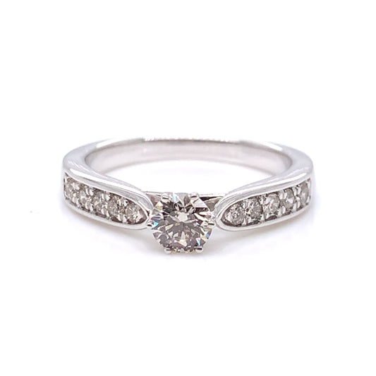 9ct White Gold 0.50ct Diamond Solitaire Ring