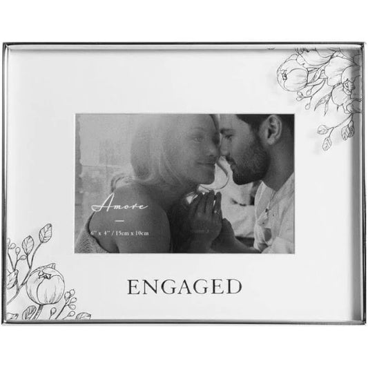 Amore Silver Plated Engaged 5 x 7 Photo Frame WG1072