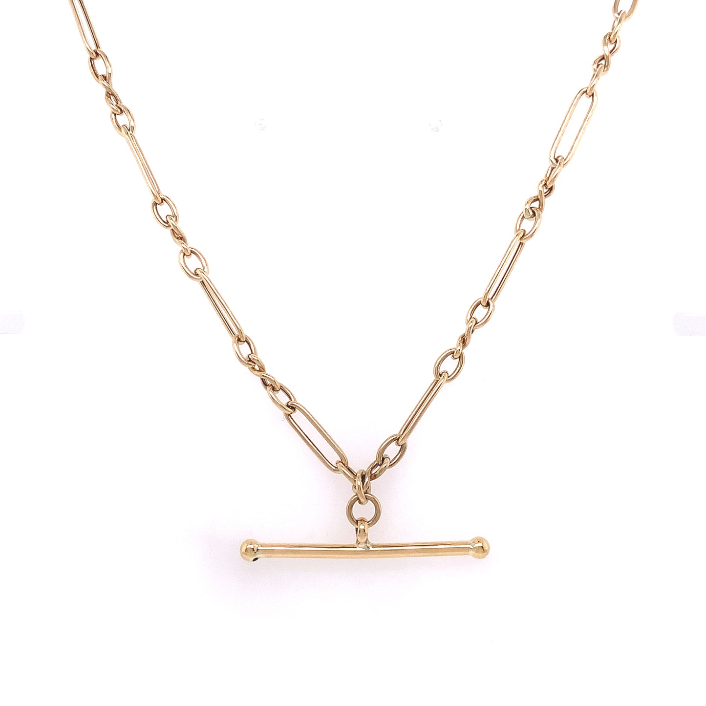 9ct Gold Long & Short Link Chain with T-Bar GC731
