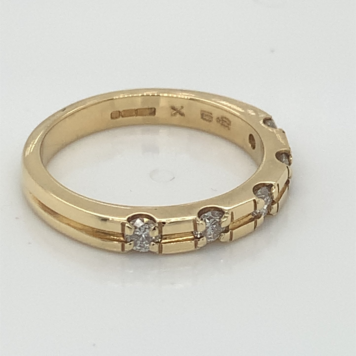 18ct Gold Diamond 0.50ct Bamboo Eternity Ring